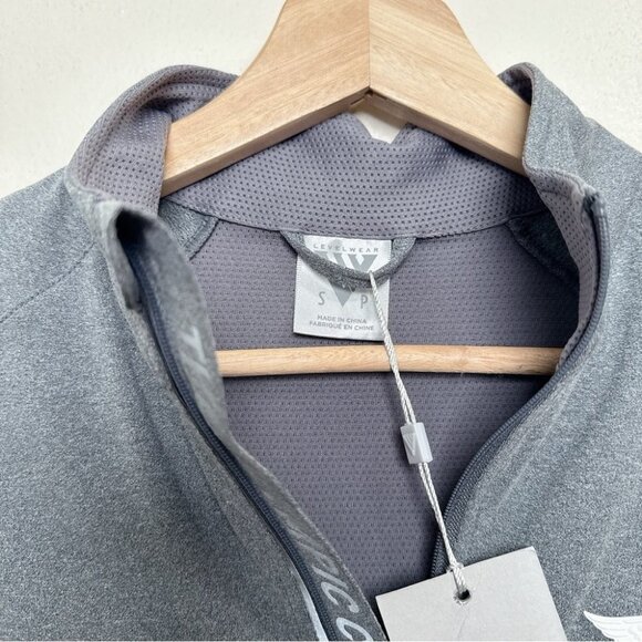 Levelwear Womens Small Engergy Zip Heather Charcoal Pullover - Picture 7 of 13